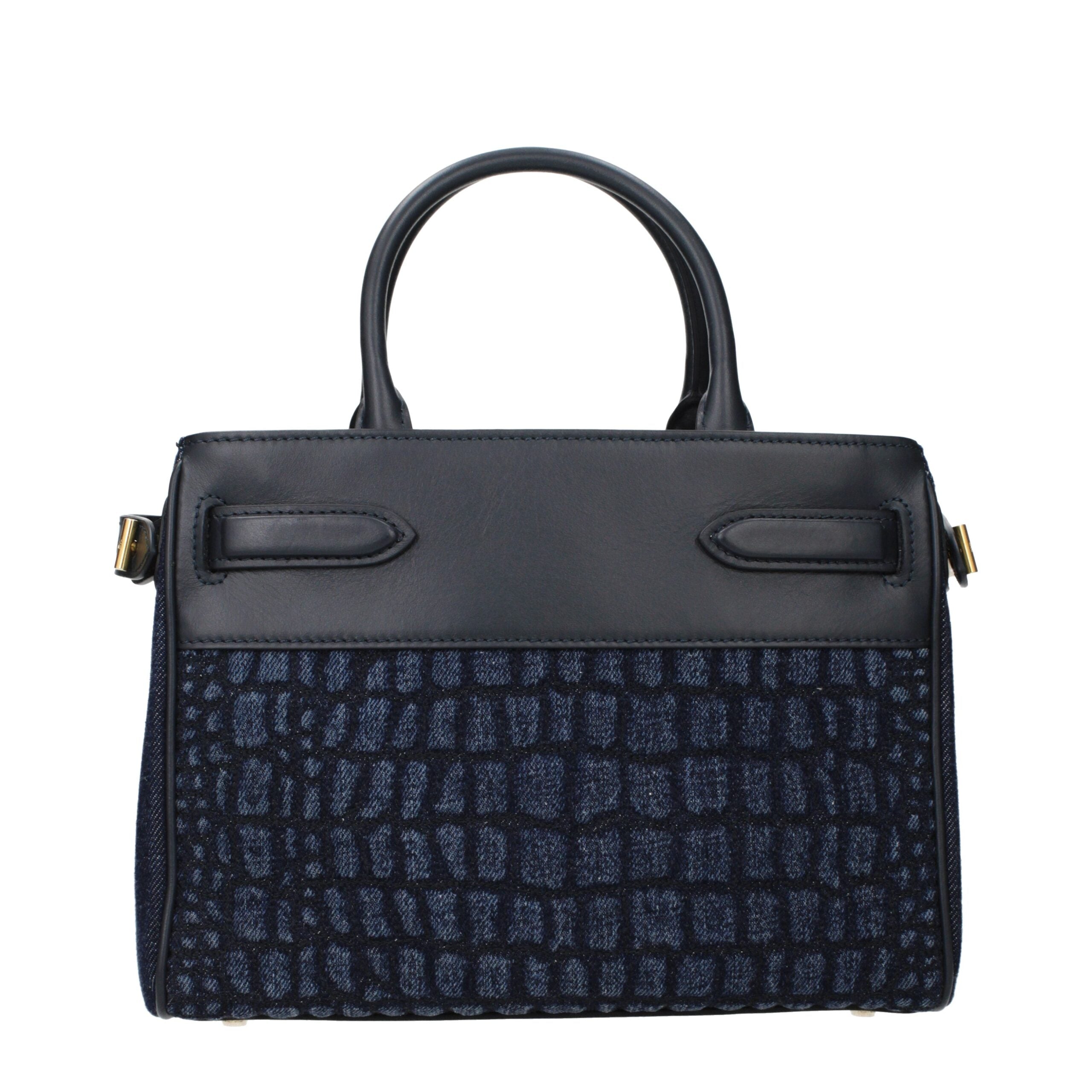 Tom Ford Blaue Stoffhandtasche