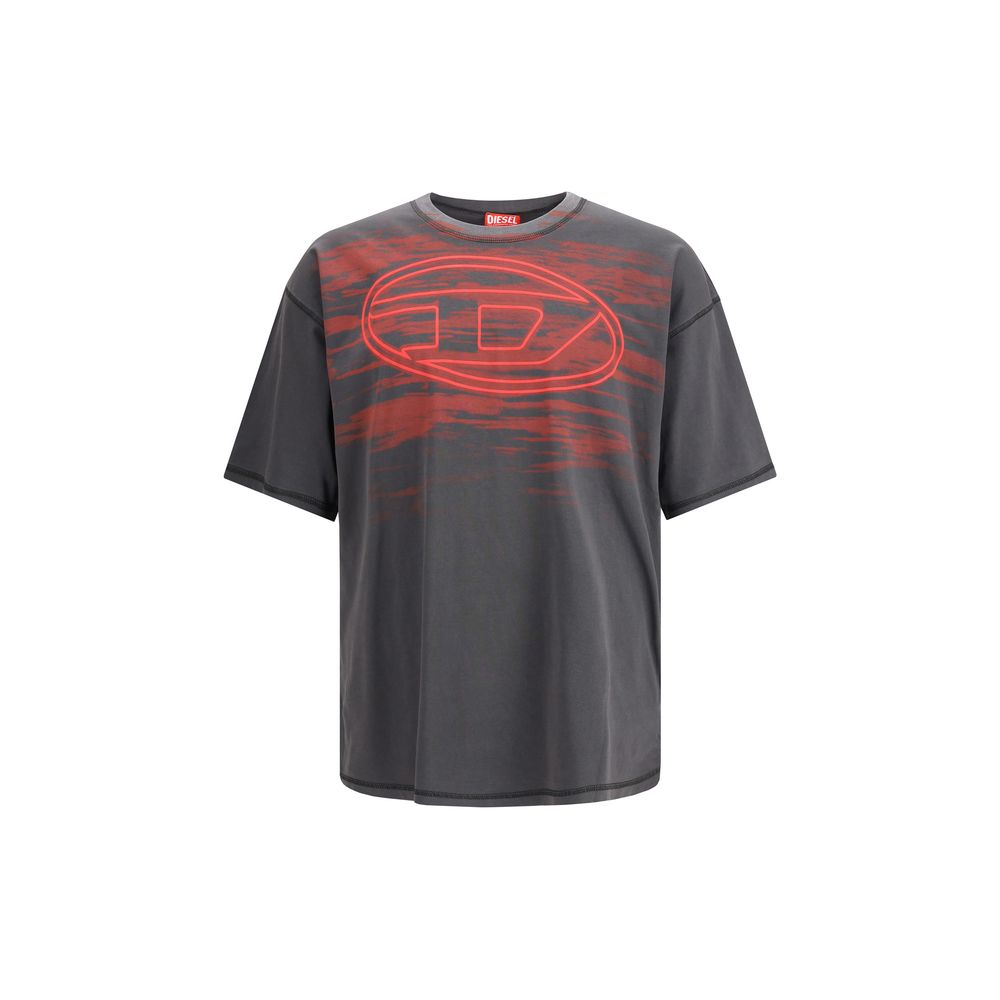 Diesel Baumwoll-T-Shirt in Schwarz