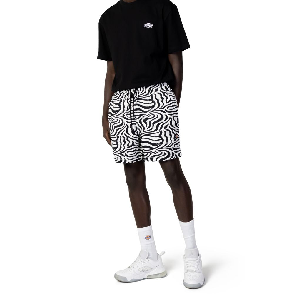 Dickies Schwarze und Weiße Bermuda-Shorts aus recyceltem Polyester