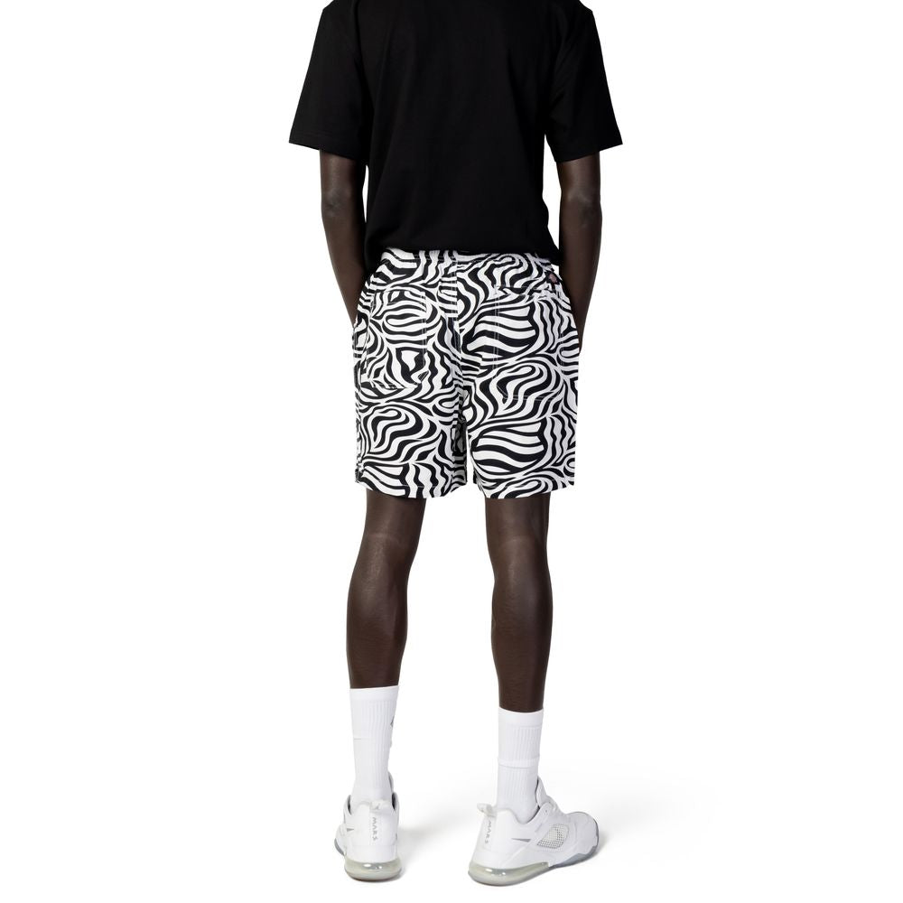 Dickies Schwarze und Weiße Bermuda-Shorts aus recyceltem Polyester
