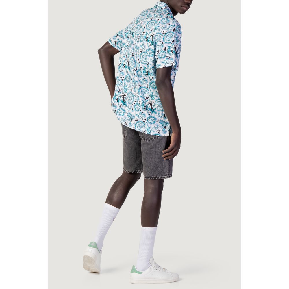 Dickies Blaues Baumwoll-Kurzarmhemd