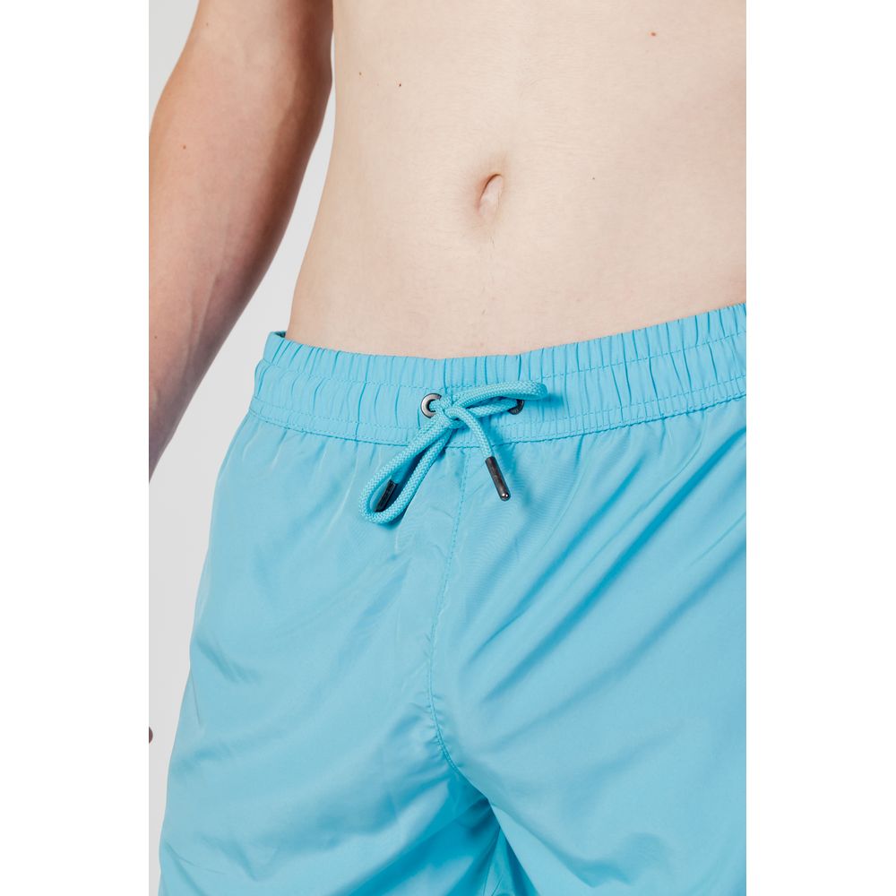 Trussardi Beachwear Blaue Badeshorts aus Polyester