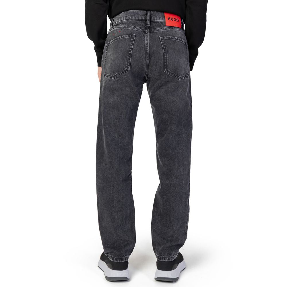 Hugo Boss Schwarze Baumwoll-Jeans mit lockerer Passform