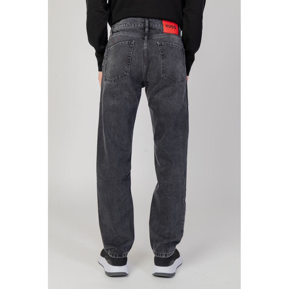 Hugo Boss Schwarze Baumwoll-Jeans mit lockerer Passform