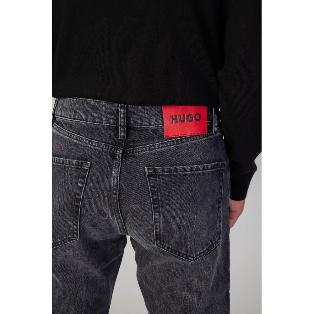 Hugo Boss Schwarze Baumwoll-Jeans mit lockerer Passform