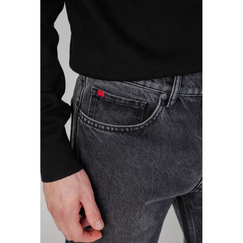 Hugo Boss Schwarze Baumwoll-Jeans mit lockerer Passform