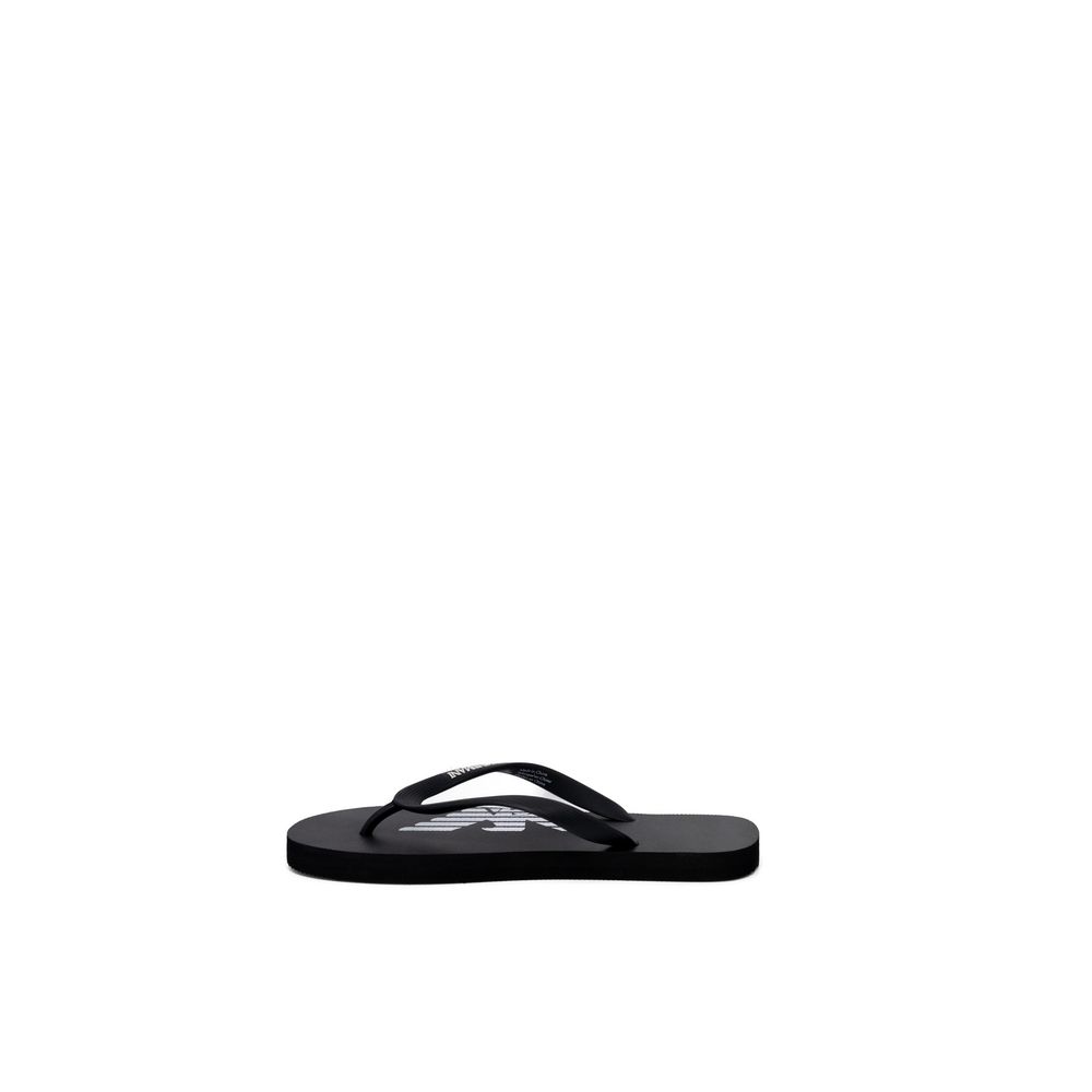 Emporio Armani Underwear Flip-Flops aus Gummi in Schwarz und Weiß