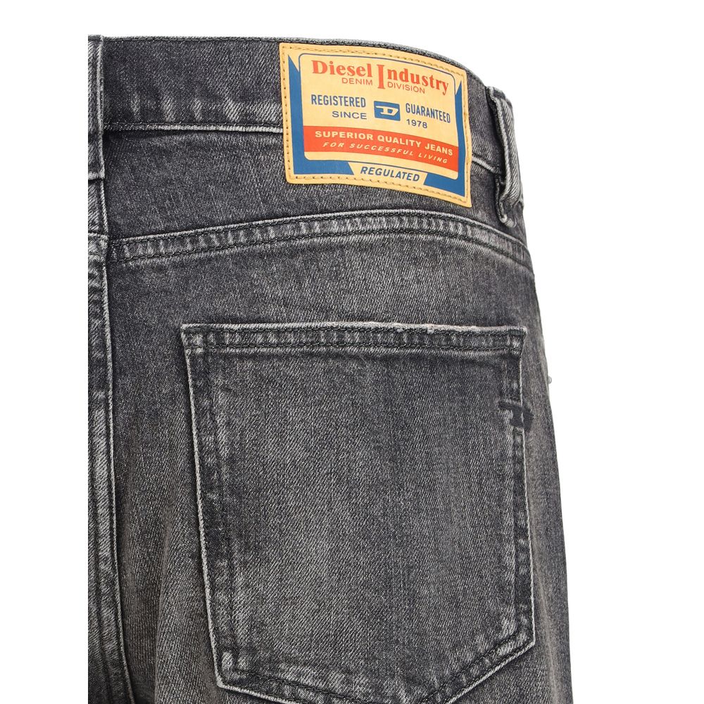 Diesel Graue Baumwoll-Jeans mit Relaxed Fit