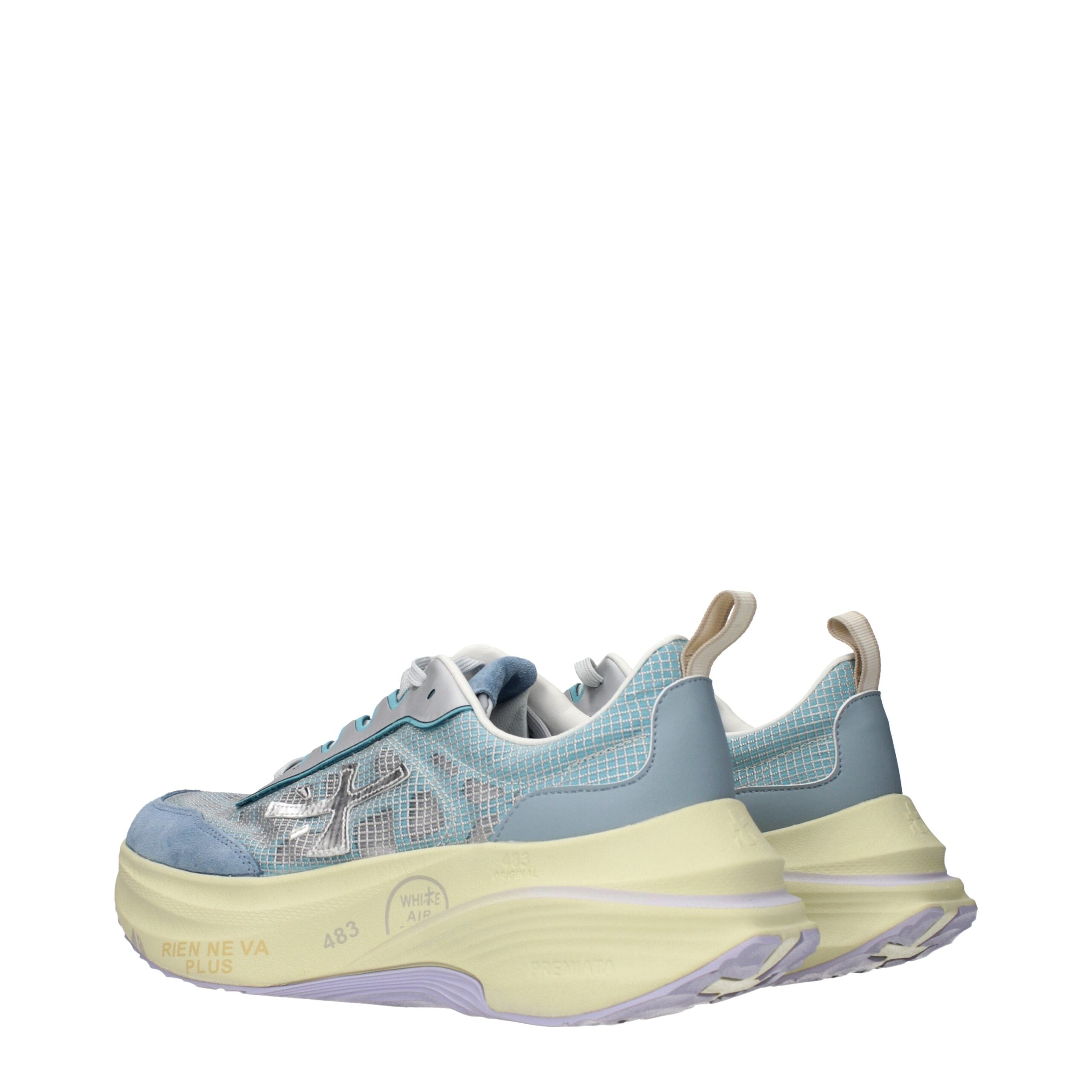 Premiata Hellblaue Stoff-Sneaker