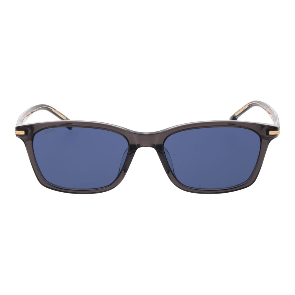 Hugo Boss Grau-blaue Sonnenbrille aus Acetat