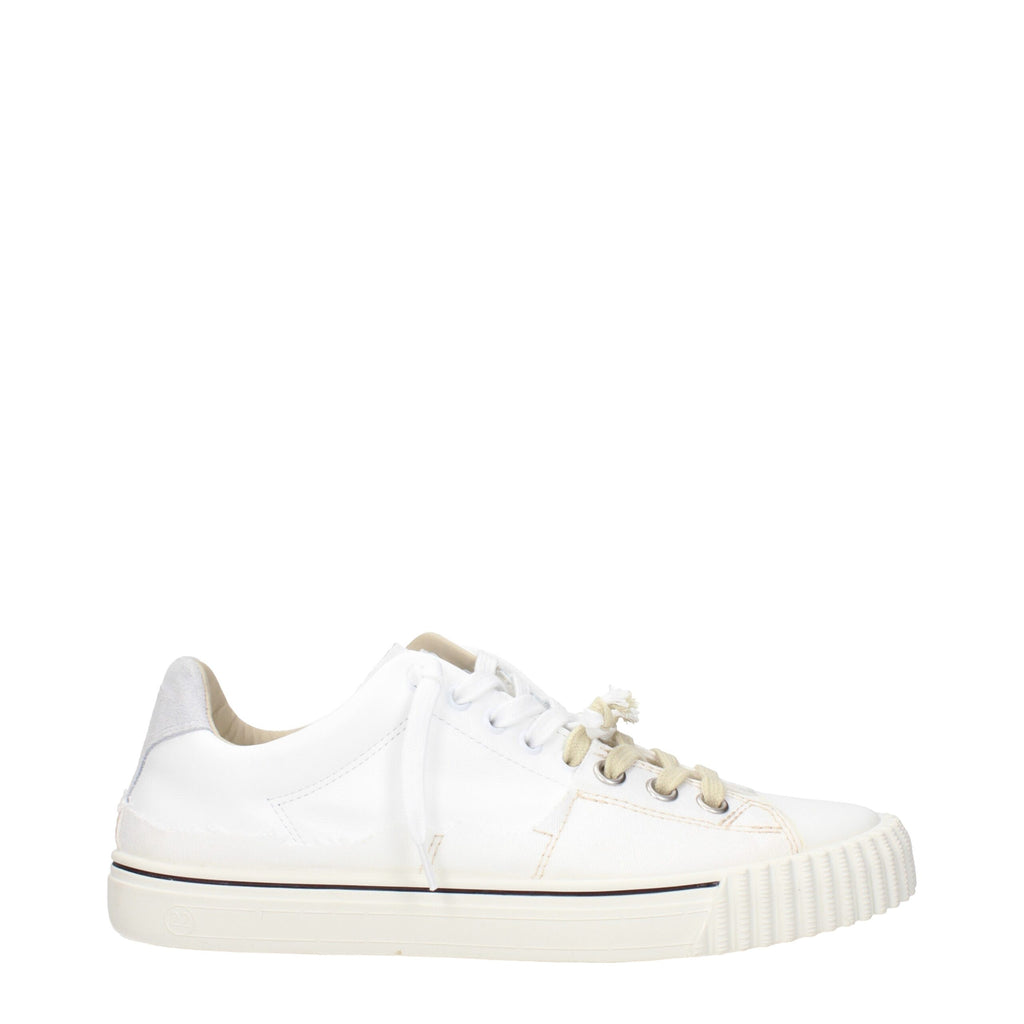 Maison Margiela Weiße Leder-Sneaker mit niedrigem Schaft