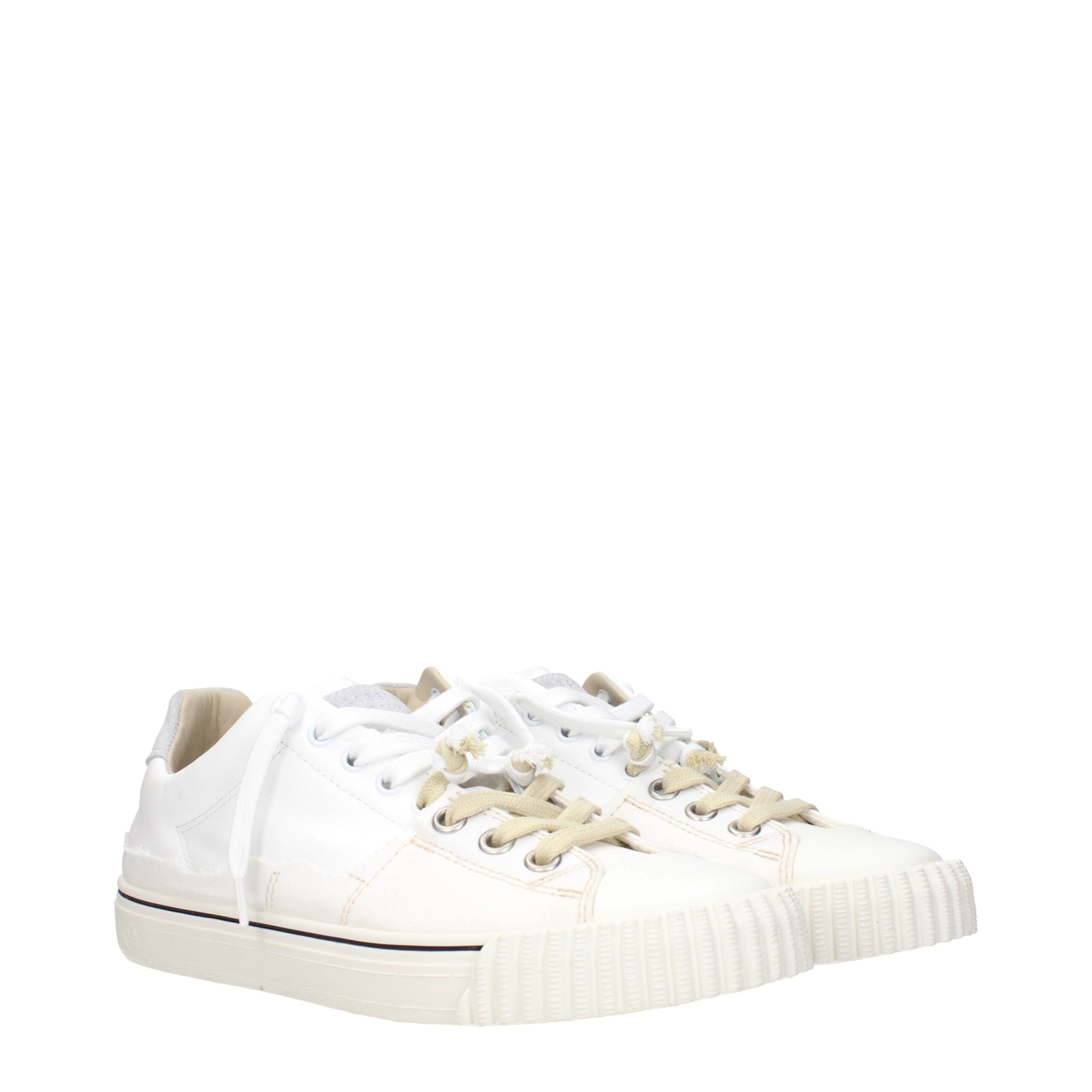 Maison Margiela Weiße Leder-Sneaker mit niedrigem Schaft