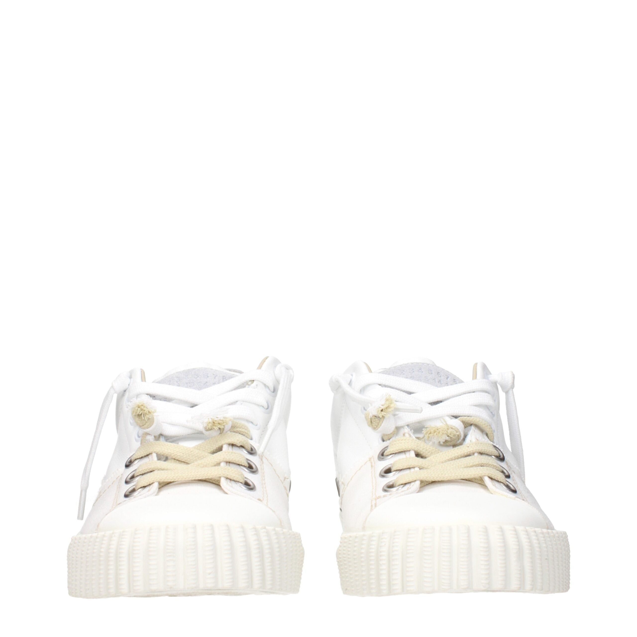 Maison Margiela Weiße Leder-Sneaker mit niedrigem Schaft