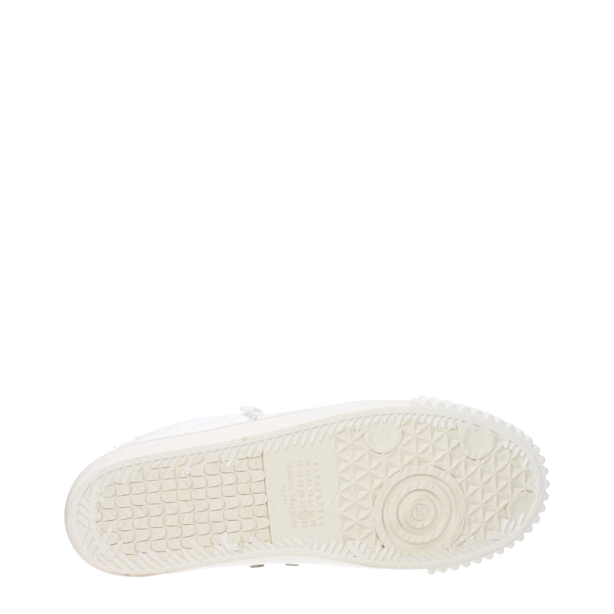 Maison Margiela Weiße Leder-Sneaker mit niedrigem Schaft