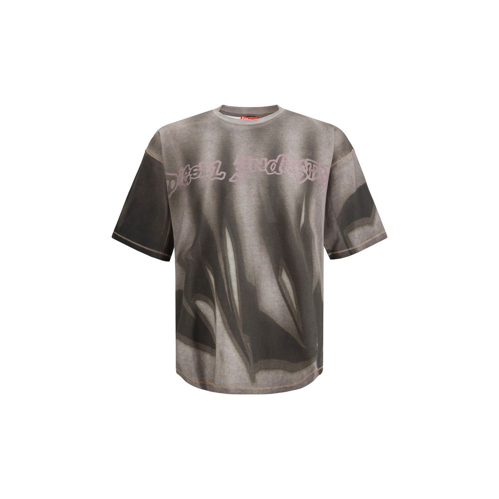Diesel Graues Baumwoll-T-Shirt