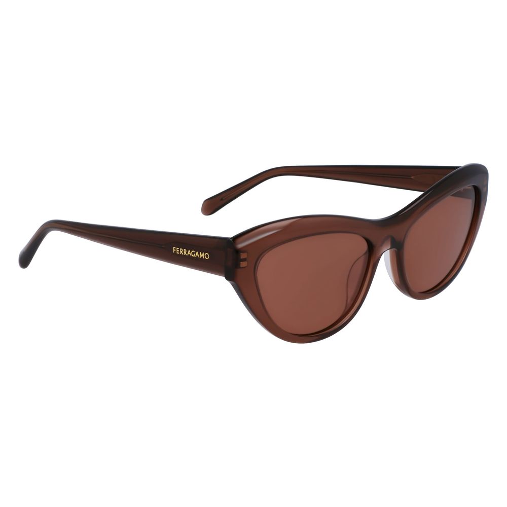 Ferragamo Braune Sonnenbrille aus Acetat