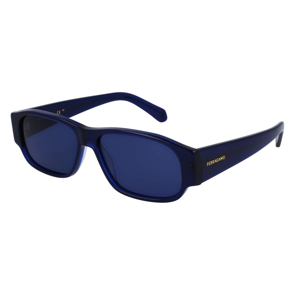 Ferragamo Blaue Sonnenbrille aus Acetat