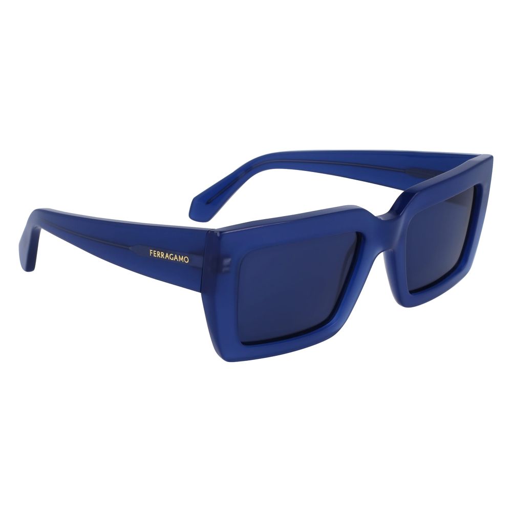 Ferragamo Blaue Sonnenbrille aus Acetat