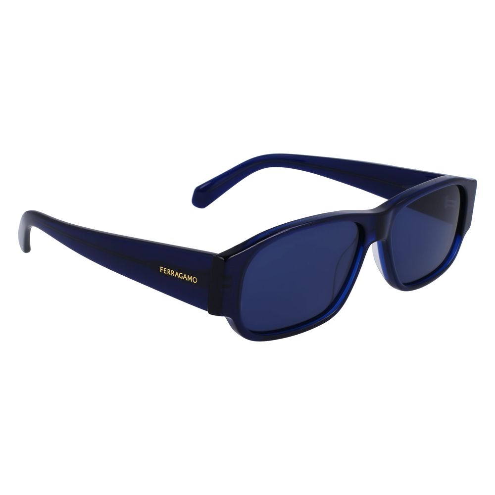 Ferragamo Blaue Sonnenbrille aus Acetat