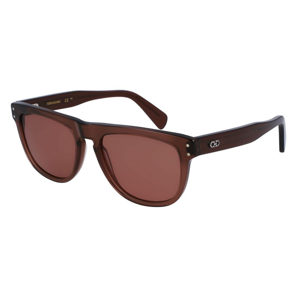 Ferragamo Braune Sonnenbrille aus Acetat