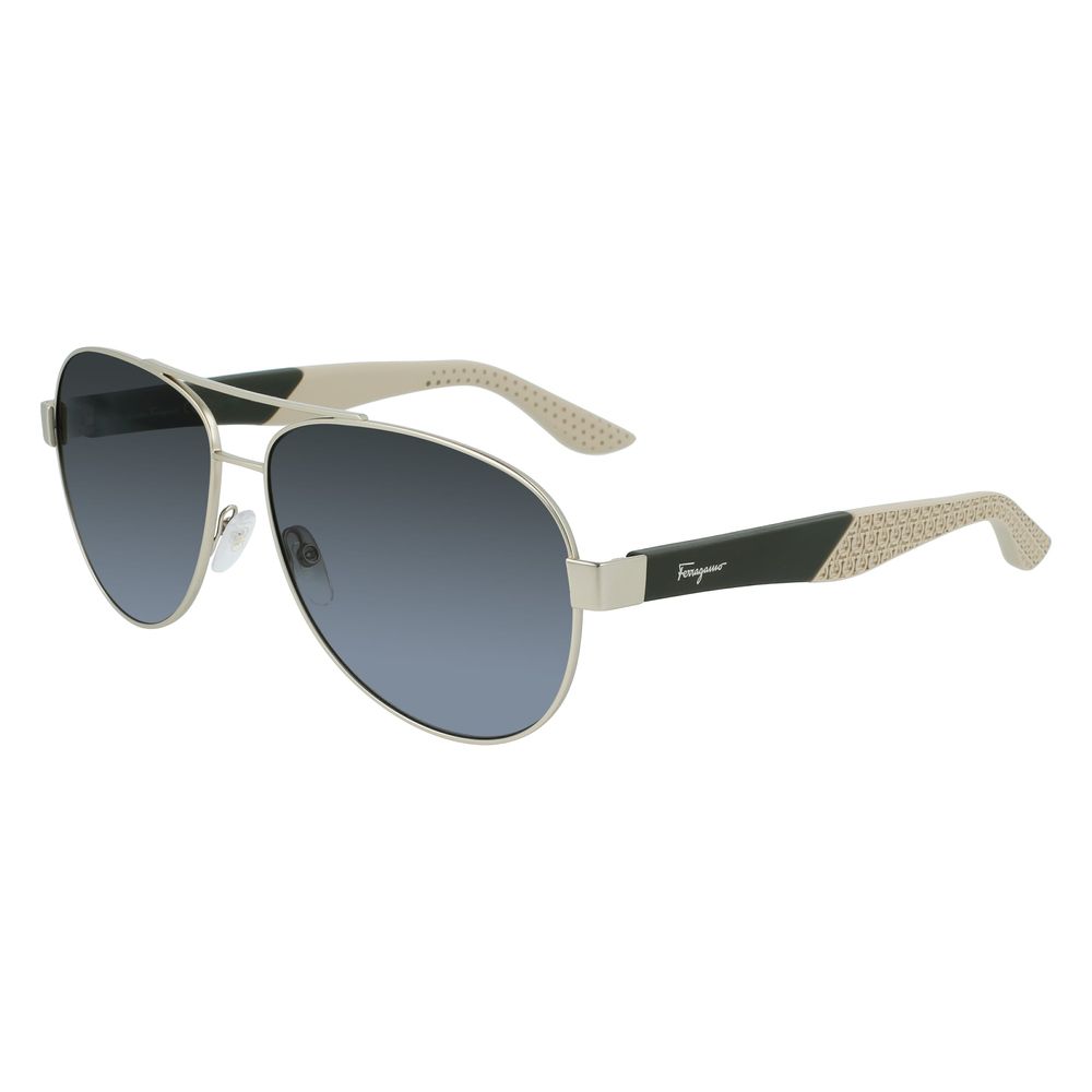 Ferragamo Goldene Metall-Sonnenbrille