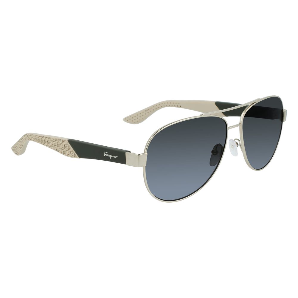 Ferragamo Goldene Metall-Sonnenbrille