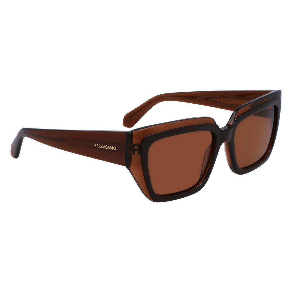 Ferragamo Braune Sonnenbrille aus Acetat