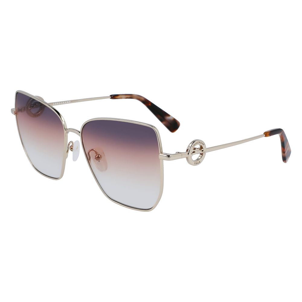 Longchamp Goldene Metall-Sonnenbrille