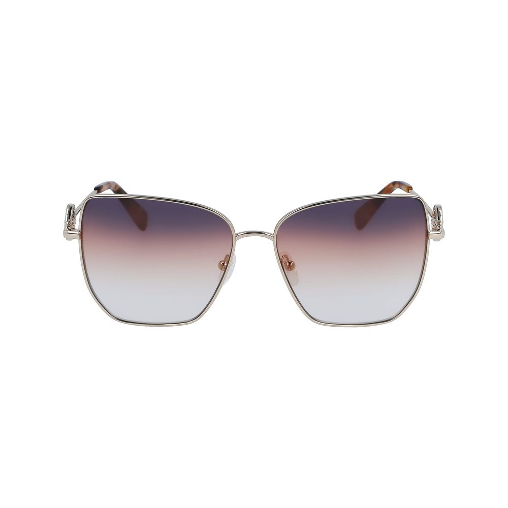 Longchamp Goldene Metall-Sonnenbrille