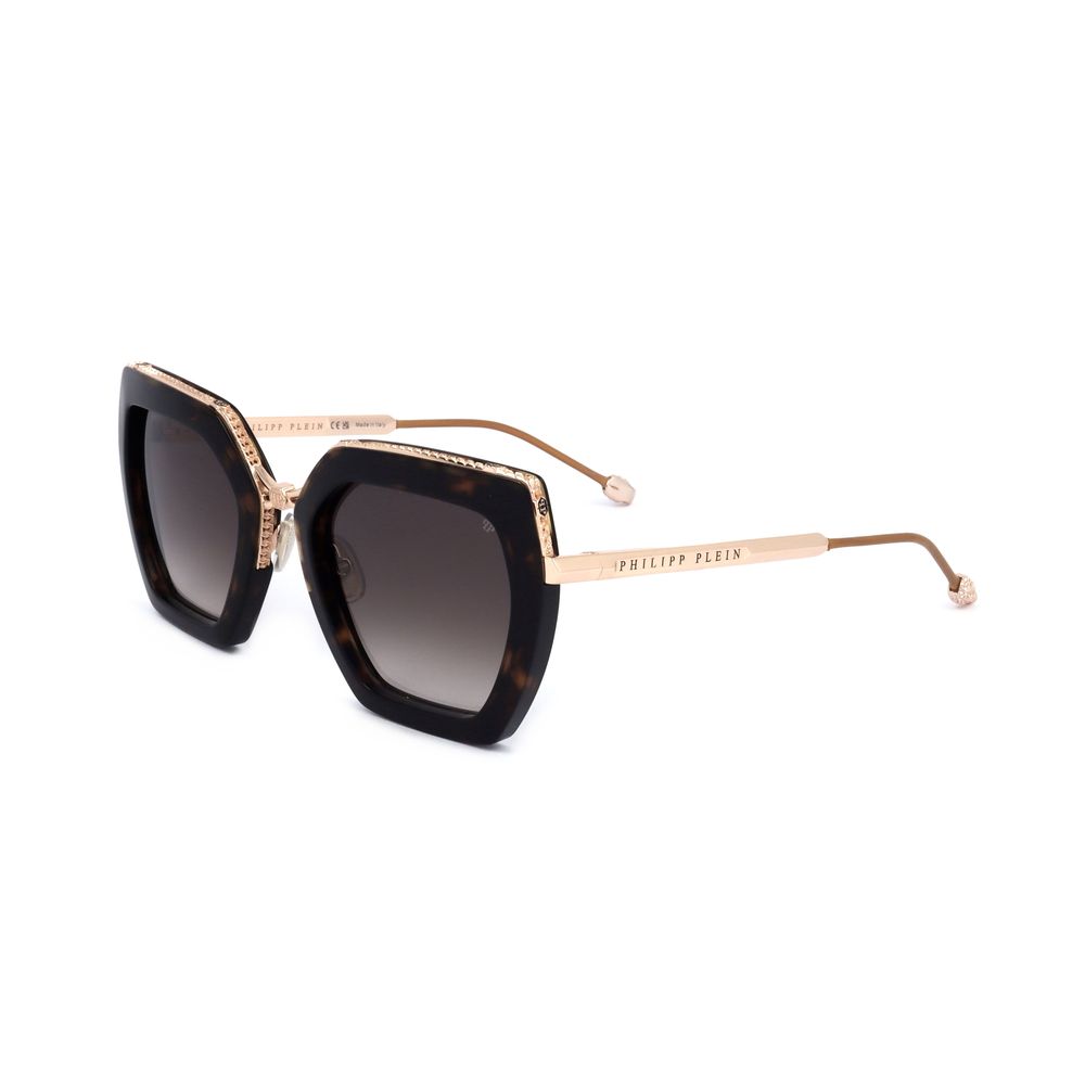 Philipp Plein Goldene Metall-Sonnenbrille