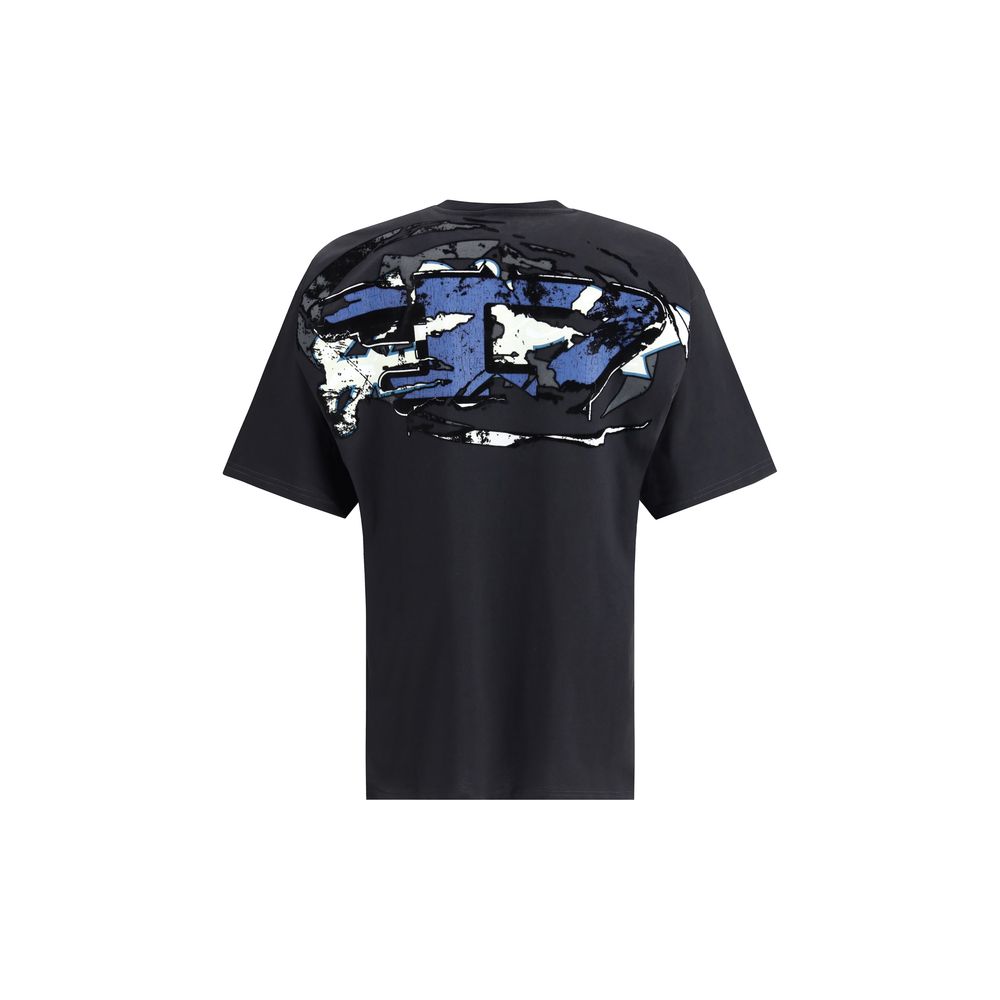 Diesel Schwarzes Baumwoll-T-Shirt