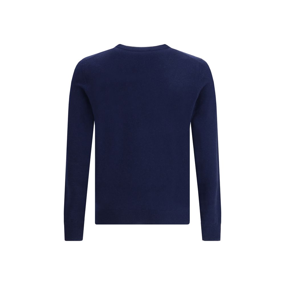 Aragona Cashmere Blauer Merino-Woll-Kaschmir-Pullover