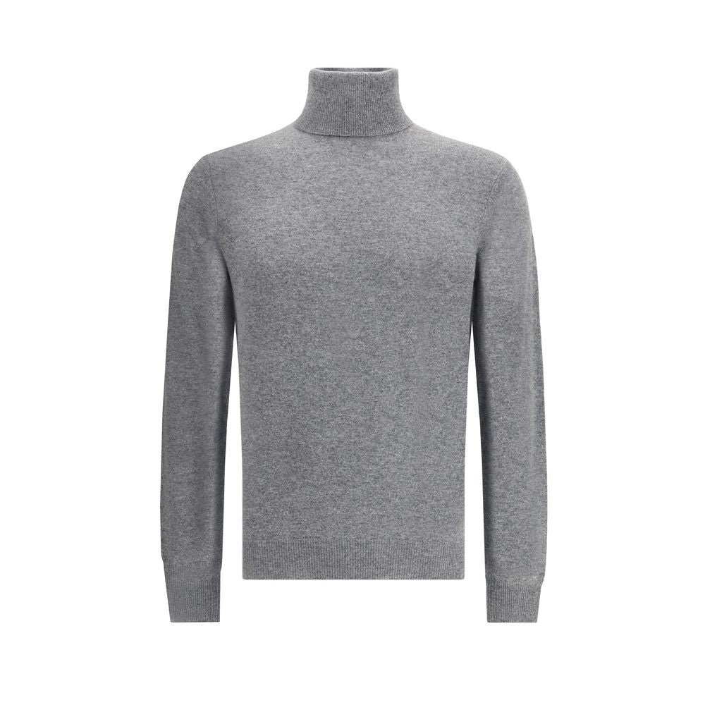 Aragona Cashmere Grauer Merinowoll-Rollkragenpullover