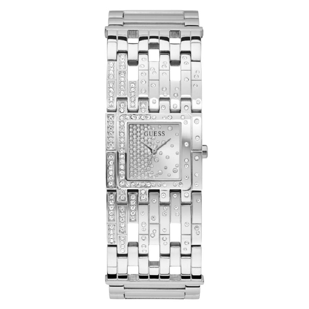 Guess Elegante Edelstahl-Armbanduhr in Grau