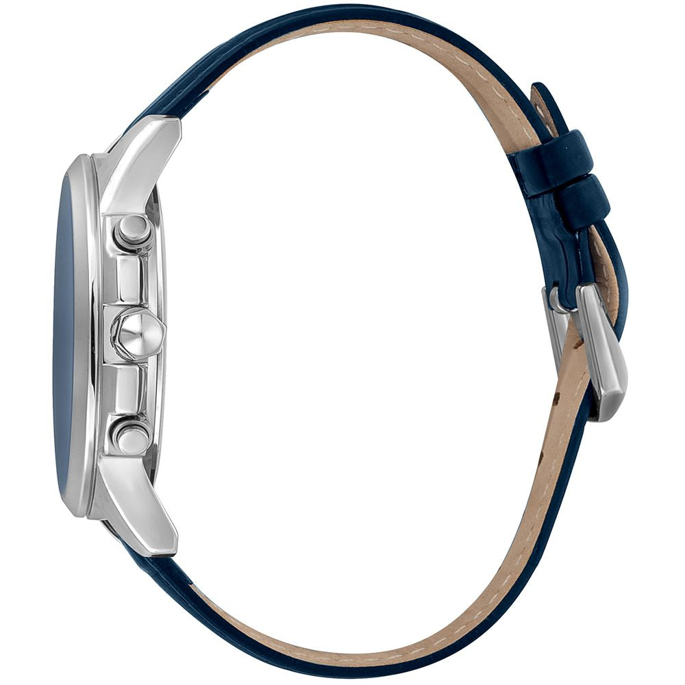 Just Cavalli Schwarze Leder-Armbanduhr