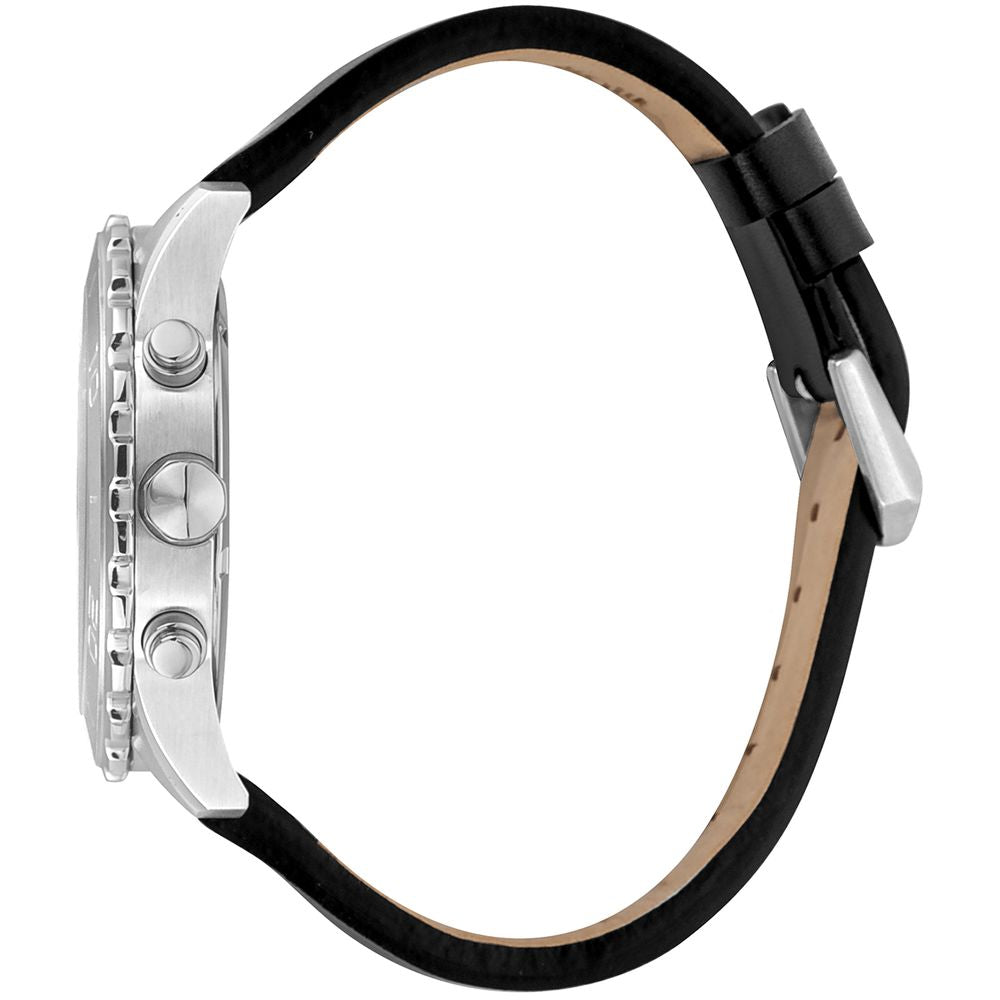 Just Cavalli Black Leather Bracelet Watch