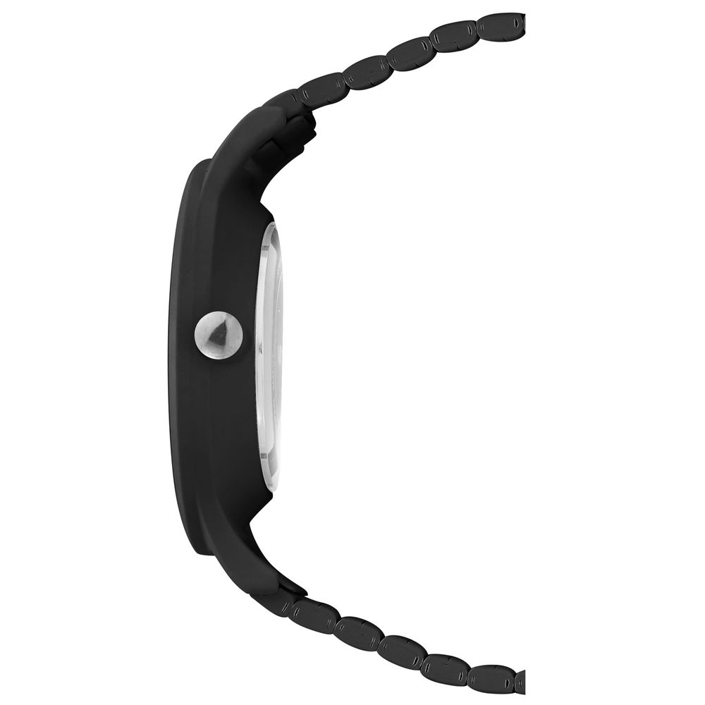 Nine West Schwarze Kunststoff-Armbanduhr