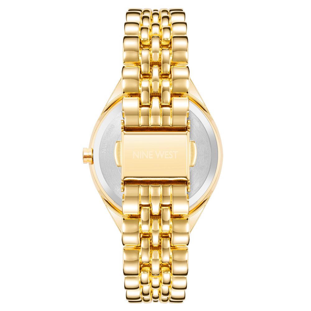 Nine West Goldene Metallarmbanduhr