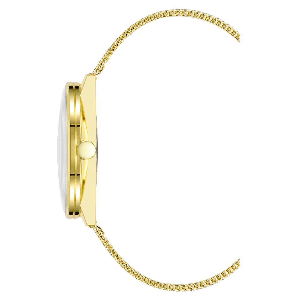 Nine West Goldene Edelstahl-Dress-Watch