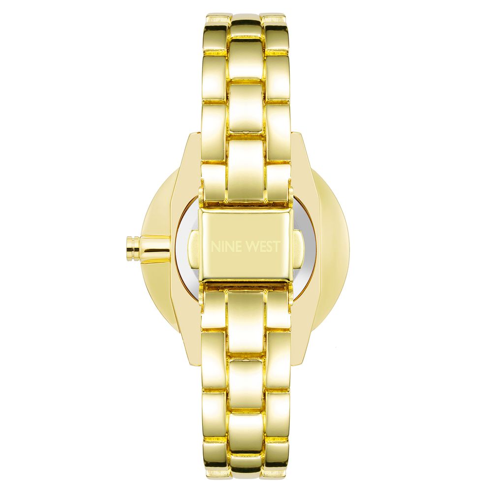Nine West Goldene Metall-Armbanduhr