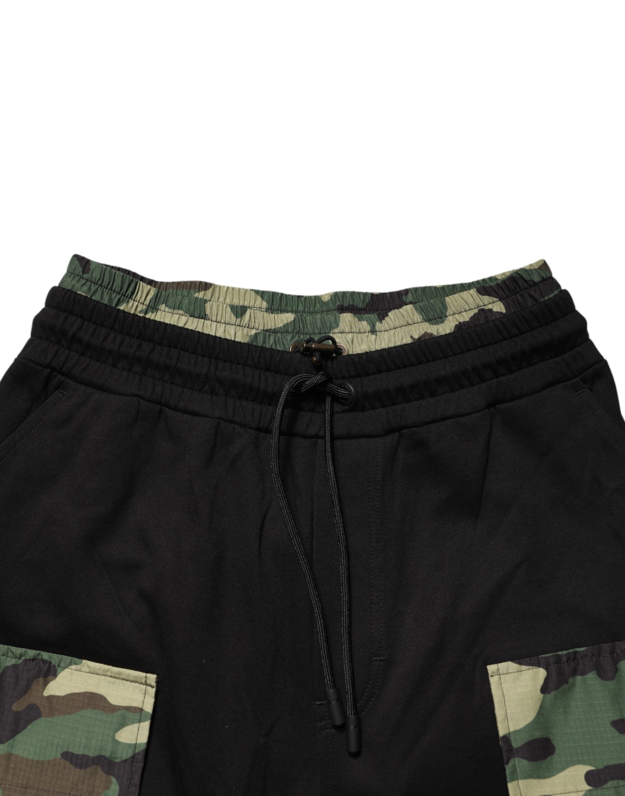 Dolce & Gabbana Mehrfarbige Camouflage Cargo Jogger Herrenhose