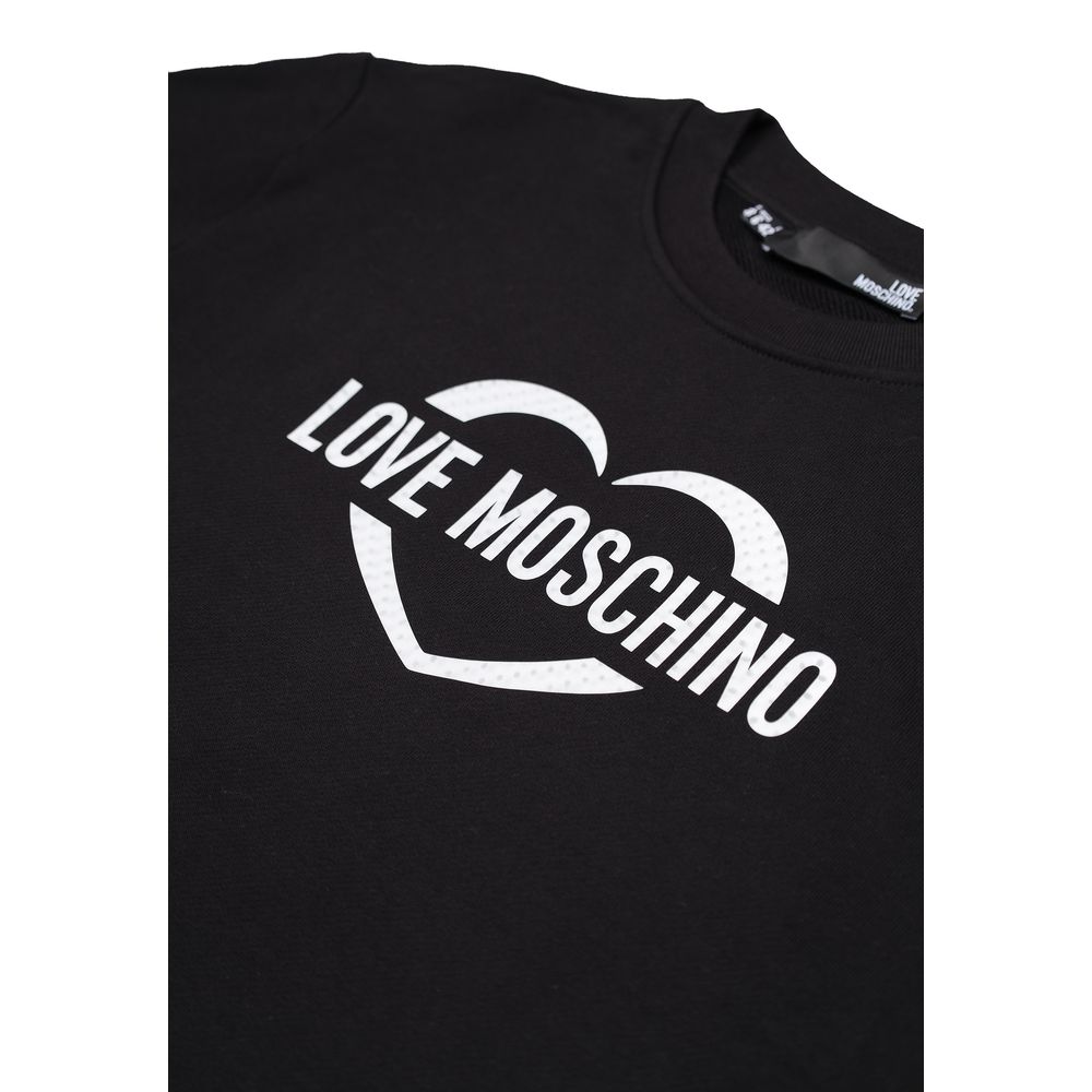 Love Moschino Schwarzer Baumwoll-Sweatshirt