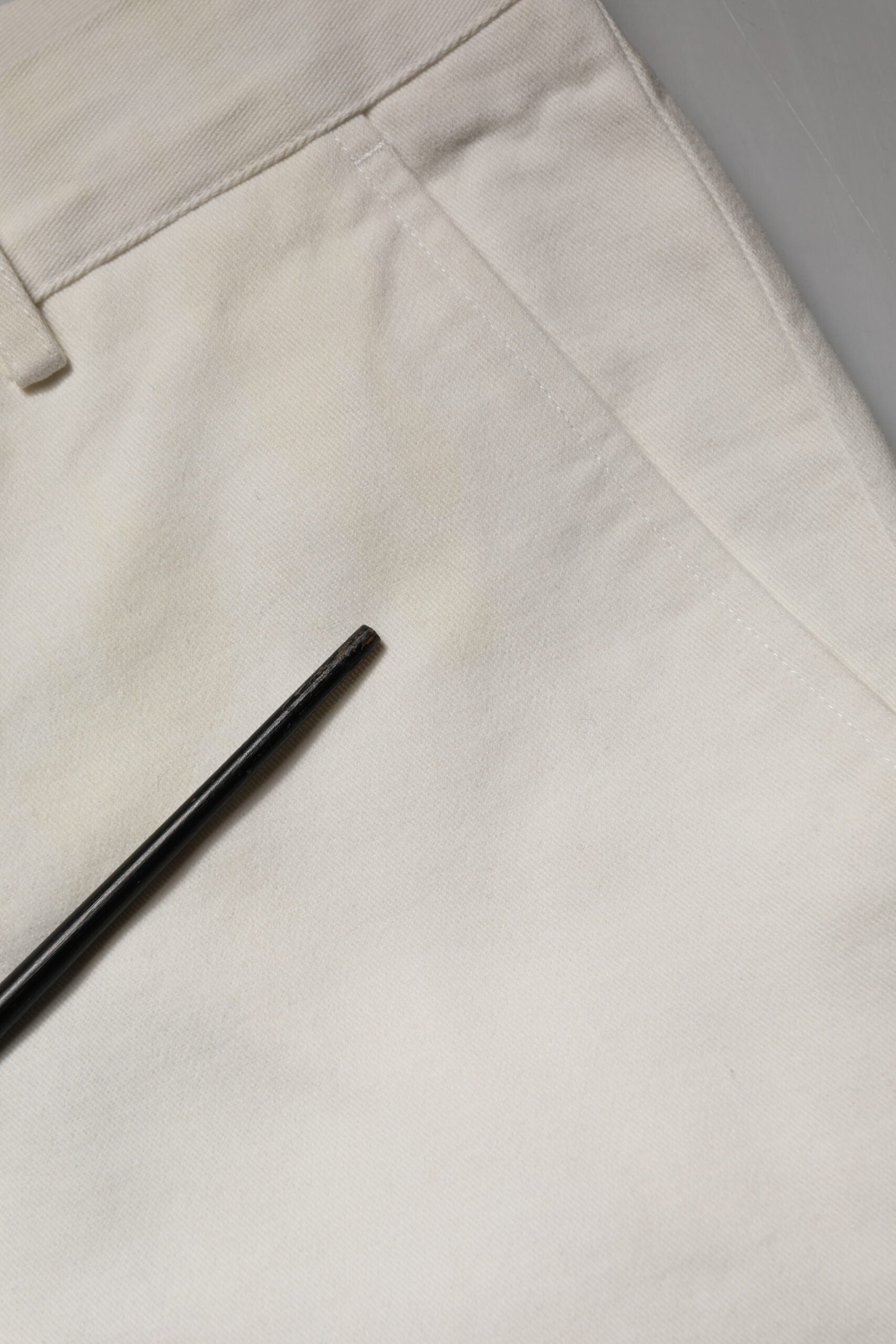 Daniele Alessandrini Weiße Baumwoll-Chino mit geradem Schnitt