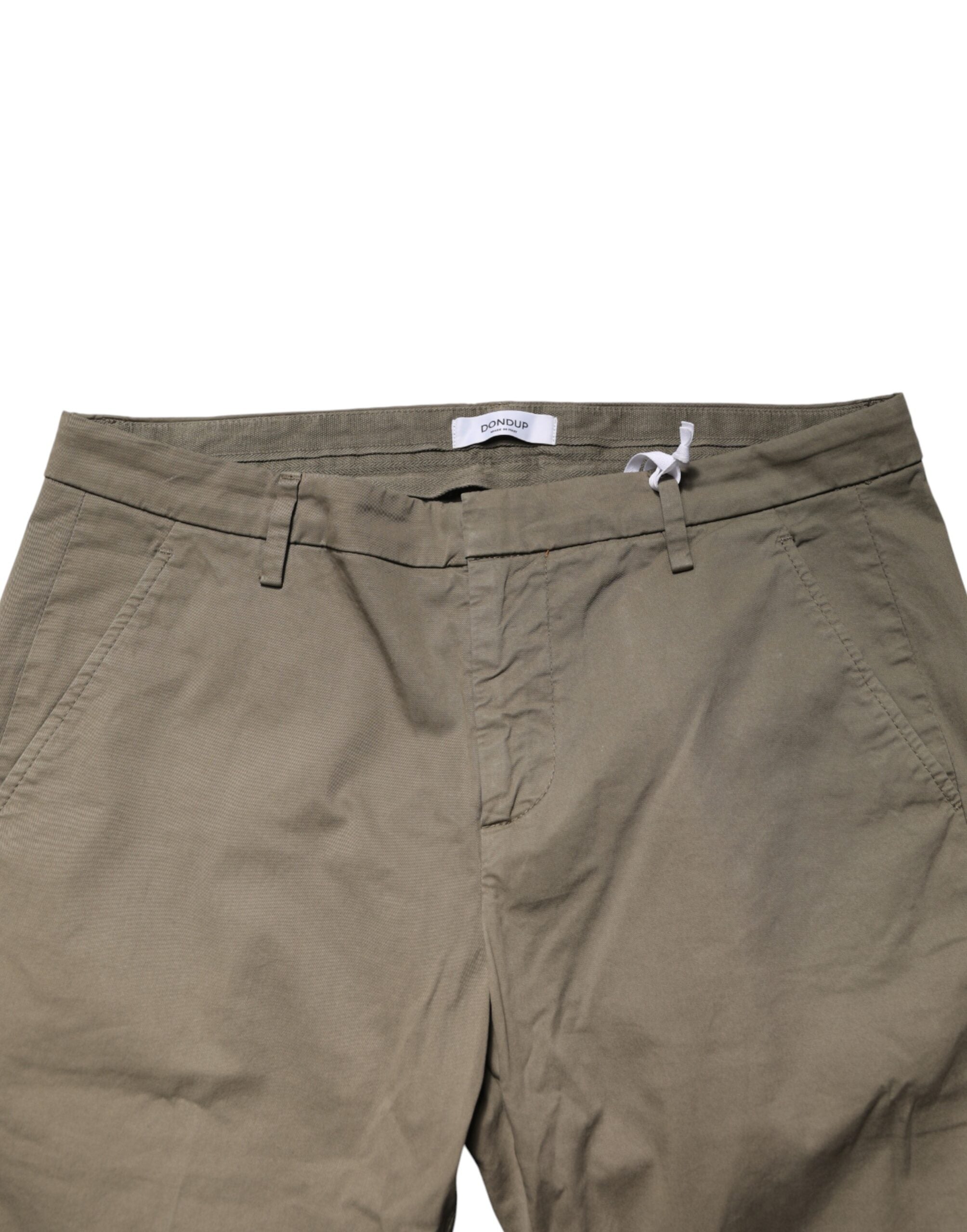 Dondup Beigefarbene Baumwoll-Stretch-Chino mit geradem Schnitt für Herren