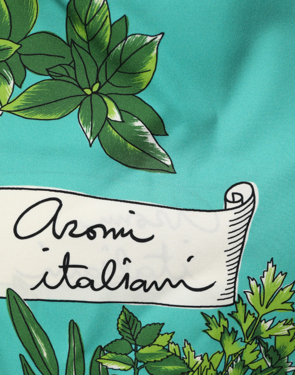 Dolce & Gabbana Grüner Bedruckter Langarm-Wickelmantel