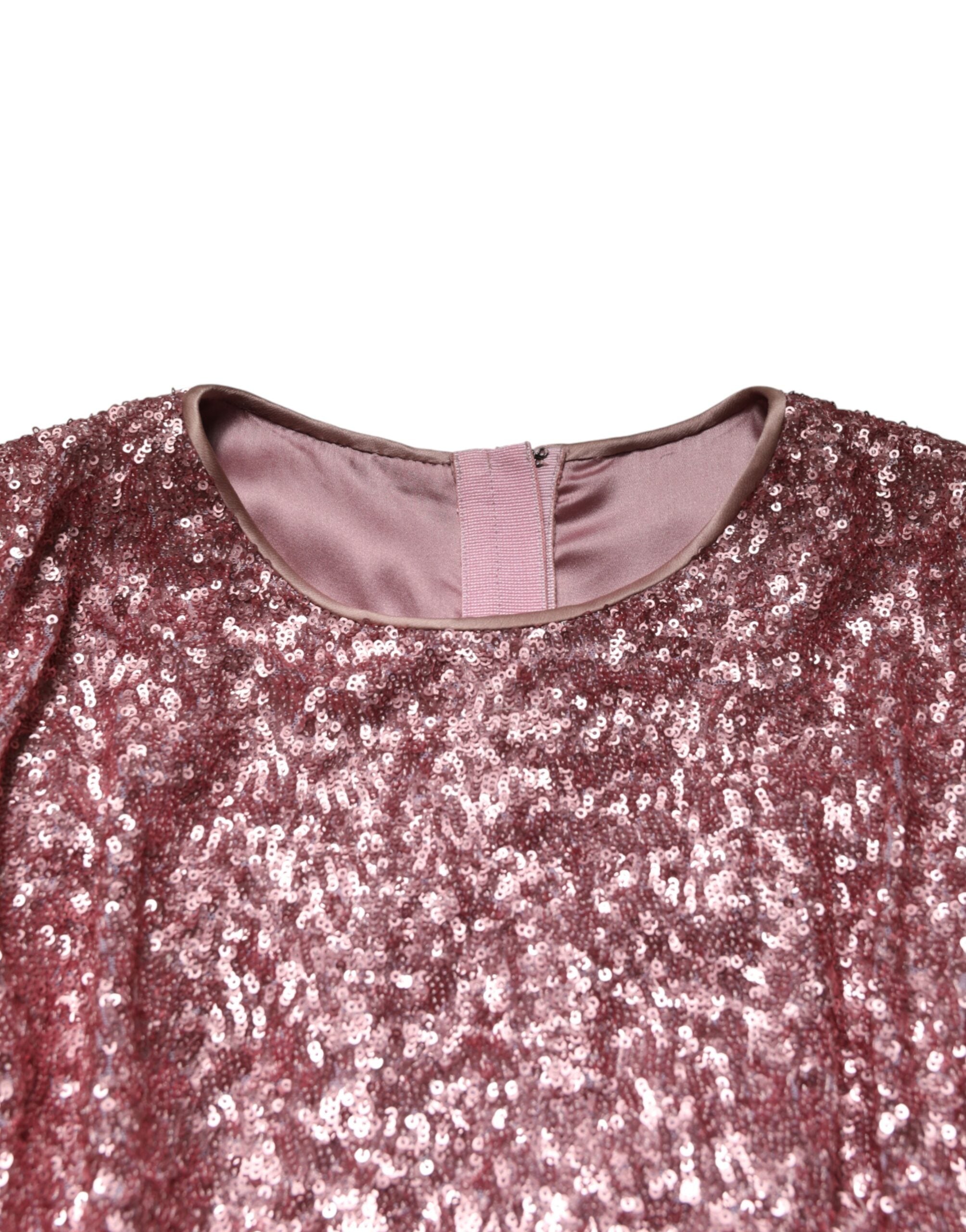 Dolce & Gabbana Pinkes Pailletten-Meerjungfrauen-Abendkleid