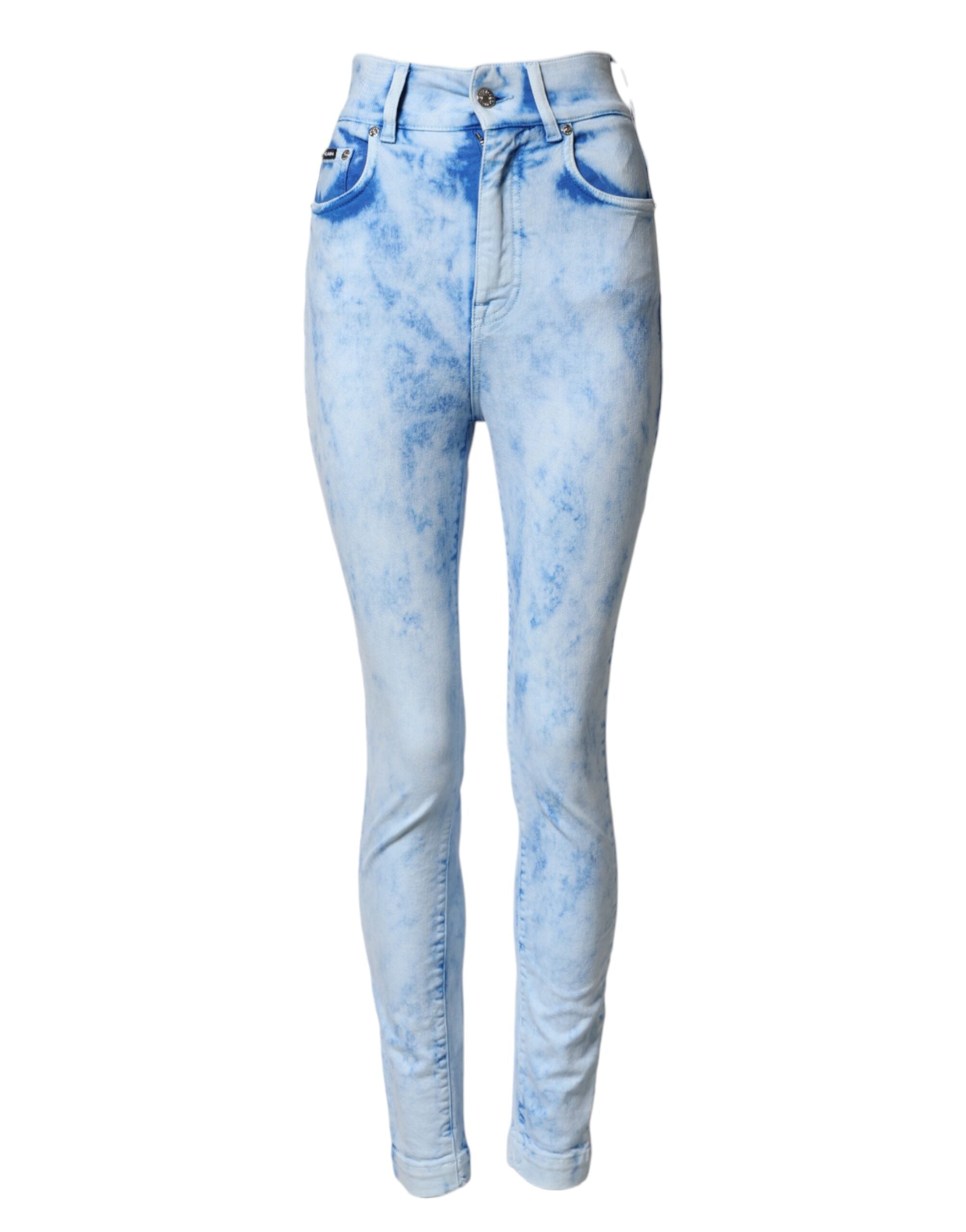 Dolce & Gabbana Hellblaue High-Waist Skinny-Jeans