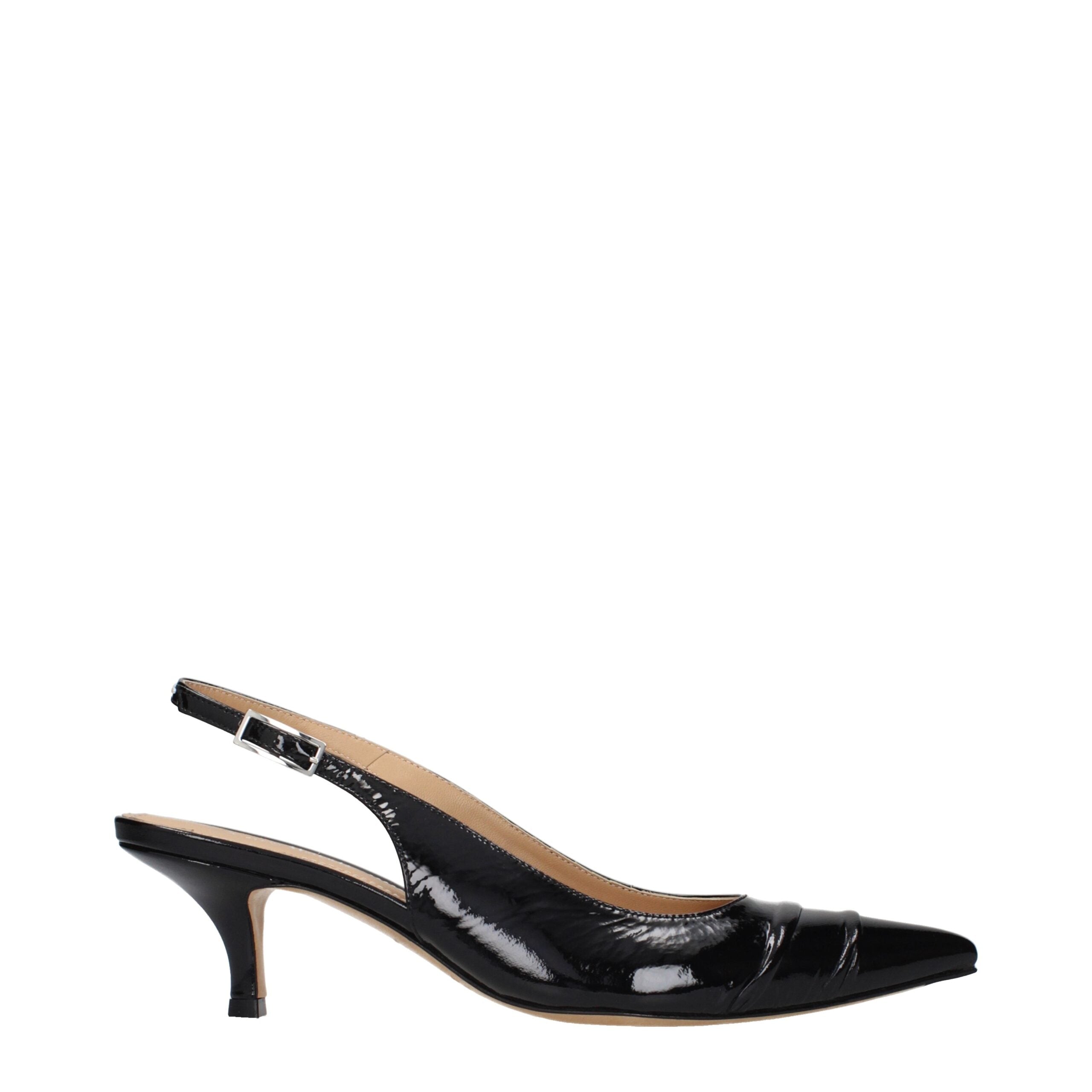 Maison Margiela Schwarze Leder-Pumps mit mittlerem Absatz