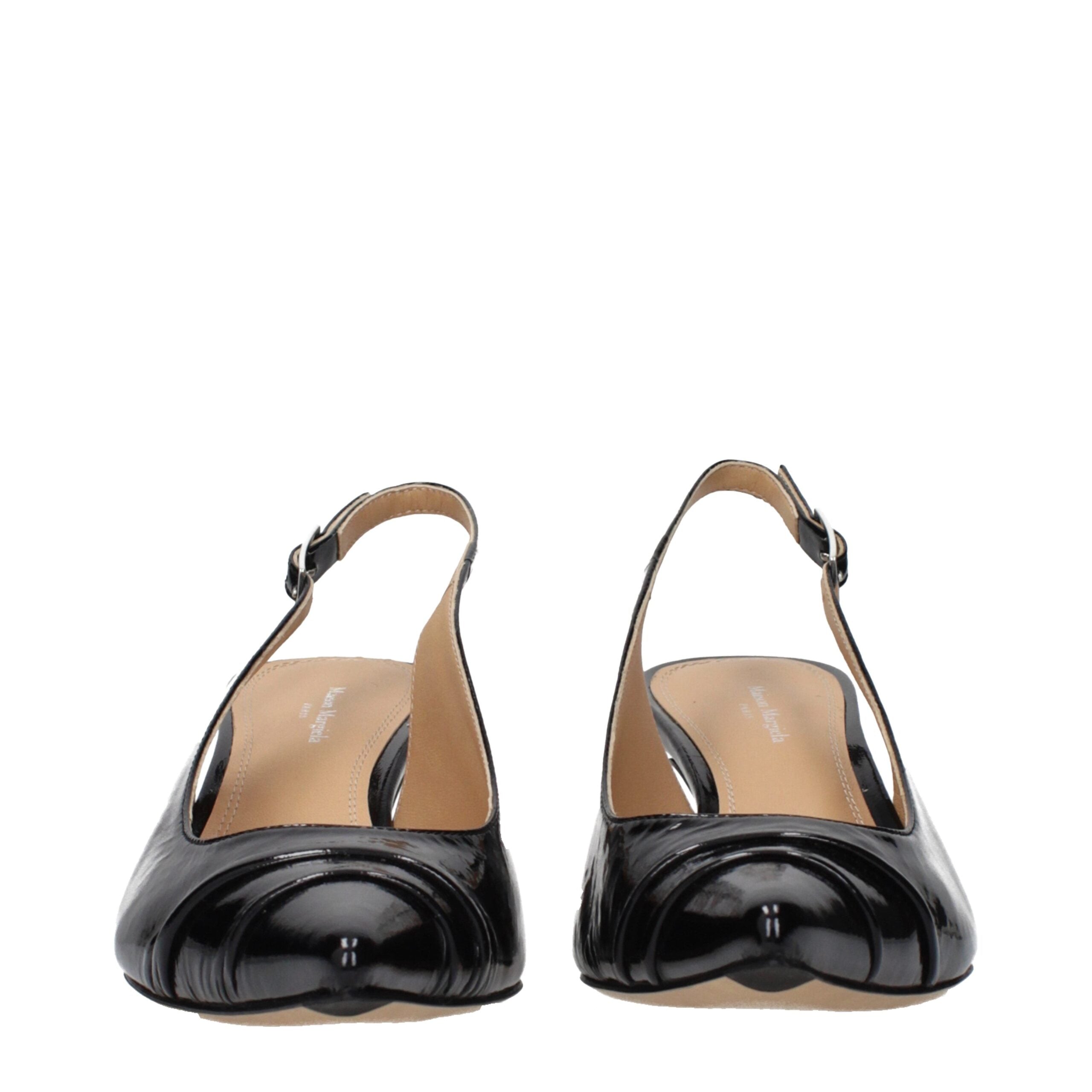 Maison Margiela Schwarze Leder-Pumps mit mittlerem Absatz