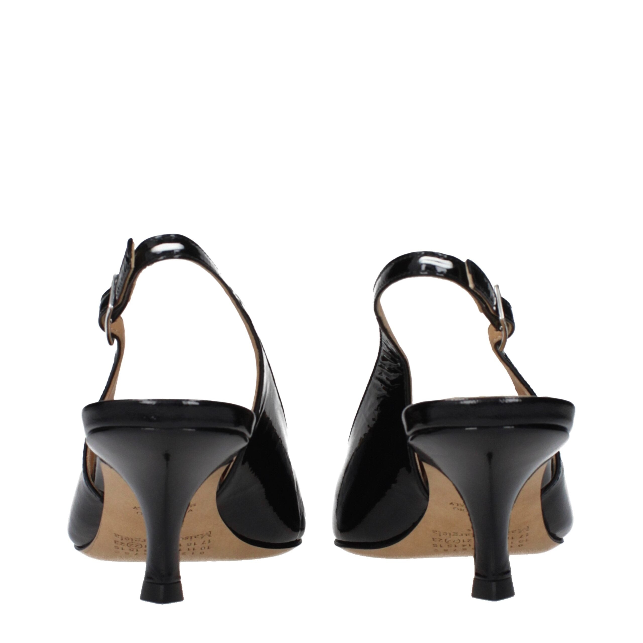 Maison Margiela Schwarze Leder-Pumps mit mittlerem Absatz